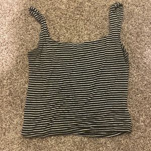 black and white striped tank top